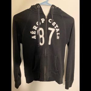 Black Zip Up Aeropostale Hoodie